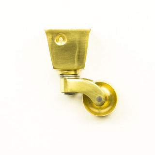 Replacement Brass Castor SQUARE 25mm Brs/Whl