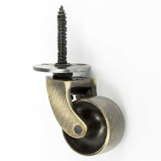replacement castors modern Solid Brass screw plate castors 1¼" 32mm Antique 