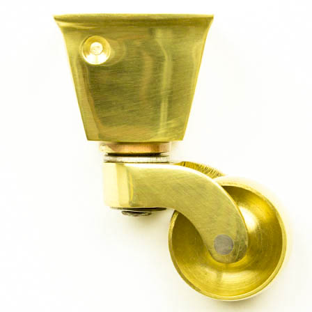 Traditional Brass Castor SQUARE CUP 32mm*