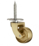 Brass Wheel Castor Screw-in 25mm