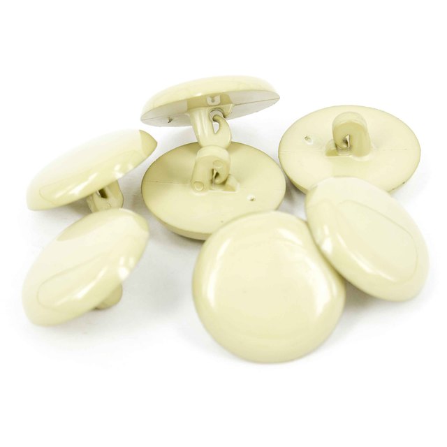 Nylon Domed Buttons - Beige