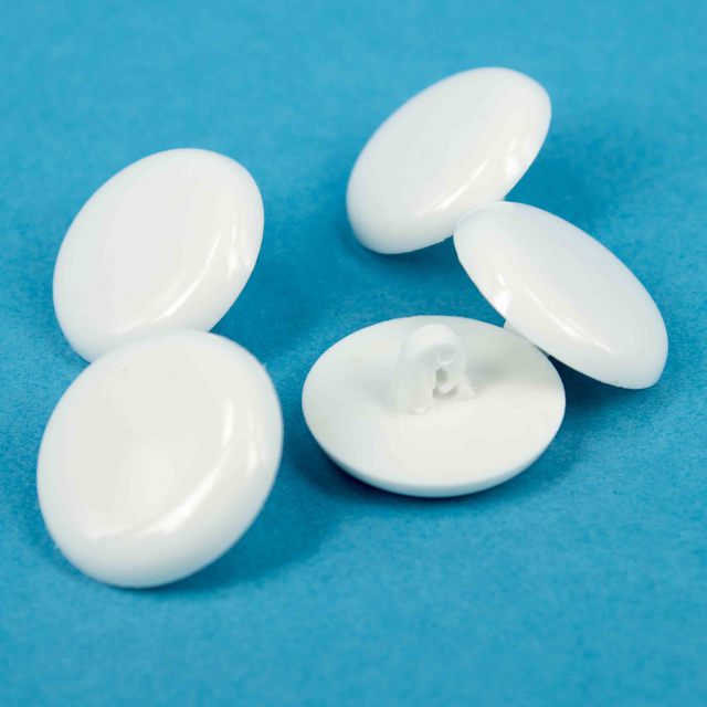 Nylon Domed Buttons - White